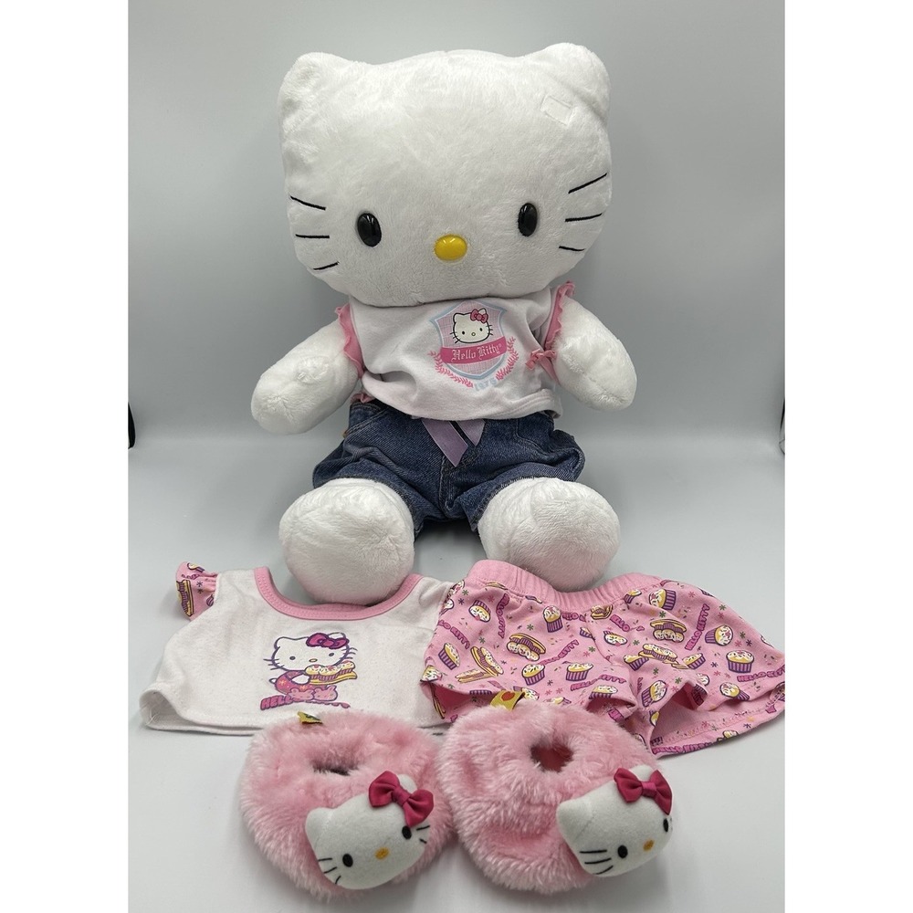 Hello Kitty Sanrio Build a Bear Workshop White 17" Plush Toy (No Bow) Outfits